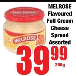 MELROSE Flavoured Full Cream Cheese Spread Assorted