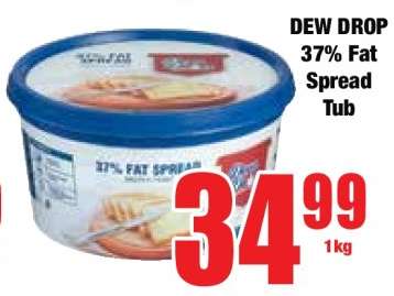 DEW DROP 37% Fat Spread Tub