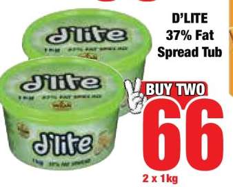 D'Lite 37% Fat Spread Tub