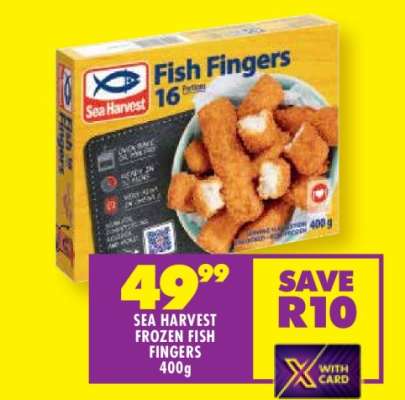 SEA HARVEST FROZEN FISH FINGERS 400g