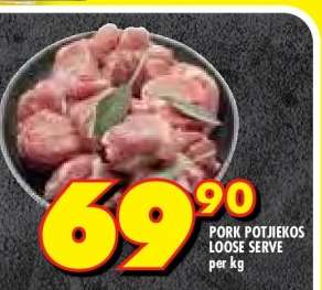 PORK POTJIEKOS (LOOSE SERVE)