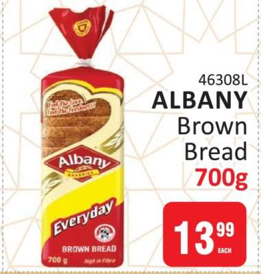 Albany Brown Bread 700g