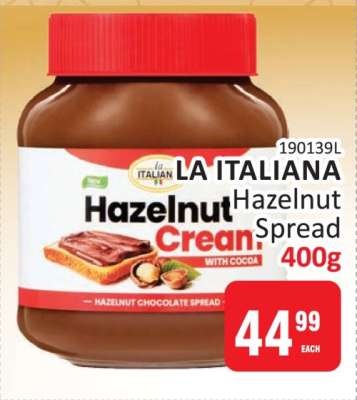 LA ITALIANA Hazelnut Spread 400g