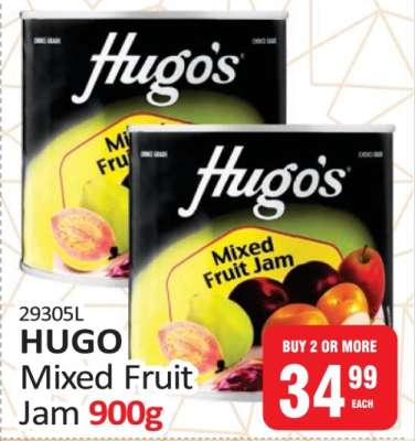 HUGO Mixed Fruit Jam 900g