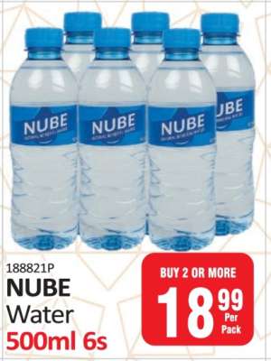 NUBE Water 500ml 6s