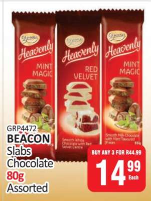 BEACON Slabs Chocolate 80g Assorted