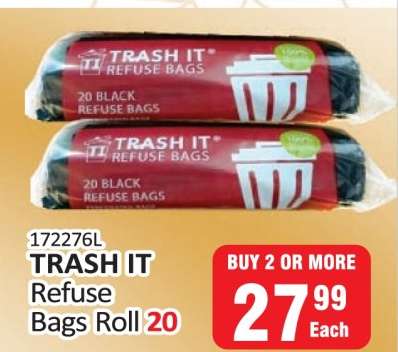 TRASH IT Refuse Bags Roll 20