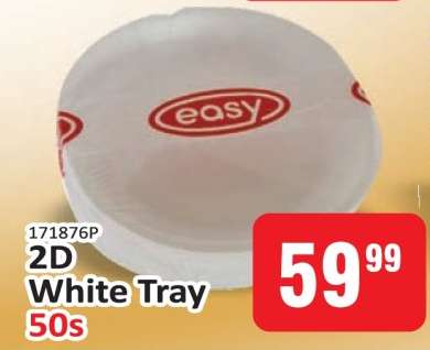 2D White Tray 50s