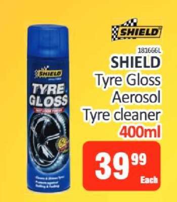 SHIELD Tyre Gloss Aerosol Tyre cleaner 400ml