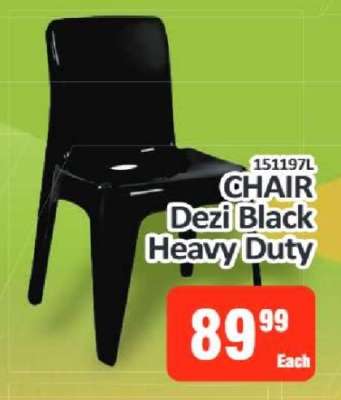 CHAIR Dezi Black Heavy Duty