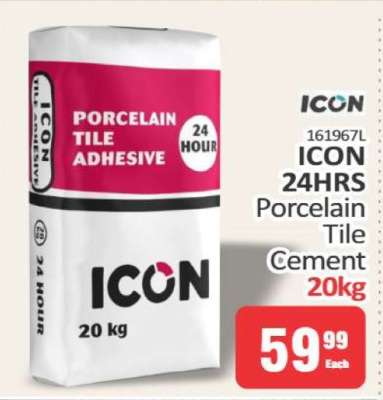 ICON 24HRS Porcelain Tile Cement 20kg