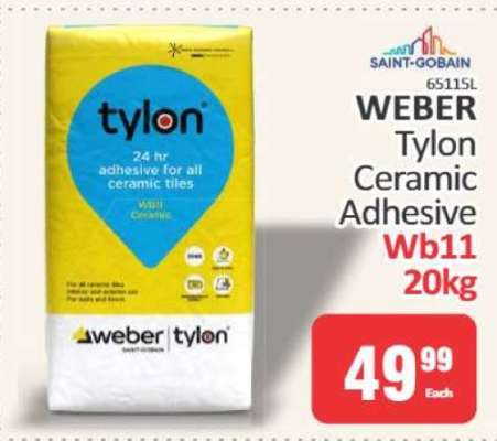 WEBER Tylon Ceramic Adhesive Wb11 20kg