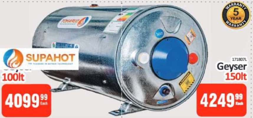 SUPAHOT Geyser 100lt