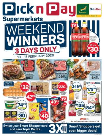 Pick n Pay Supermarket catalogue  - 13/02/2026 - 15/02/2026.
