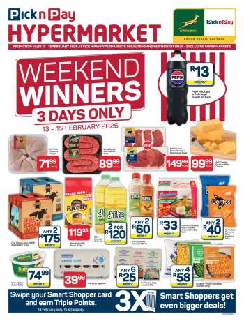 Pick n Pay Hypermarket catalogue  - 13/02/2026 - 15/02/2026.