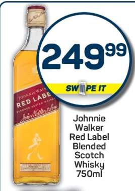 Johnnie Walker Red Label Blended Scotch Whisky 750ml