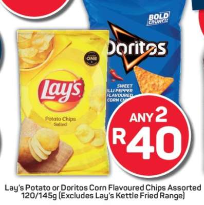 Lay's Potato or Doritos Corn Flavoured Chips