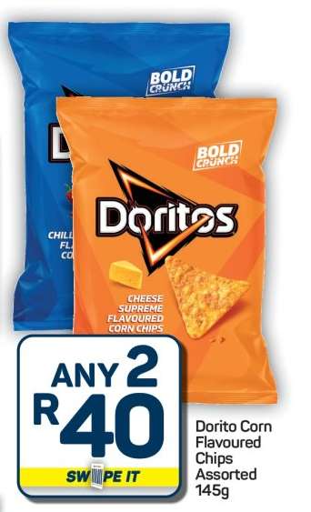 Dorito Corn Flavoured Chips Assorted 145g