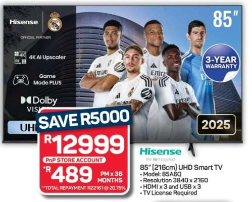 Hisense 85" UHD Smart TV