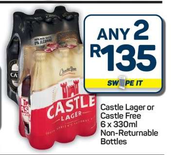 Castle Lager or Castle Free