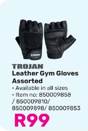 TROJAN Leather Gym Gloves Assorted
