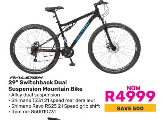 Raleigh 29" Switchback Dual Suspension  Mountain Bike