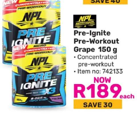Pre-Ignite Pre-Workout Grape 150 g