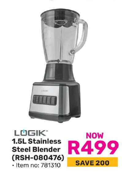 LÖGIK 1.5L Stainless Steel Blender (RSH-080476)