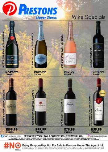 Prestons Liquor Stores catalogue  - 12/02/2026 - 11/03/2026.