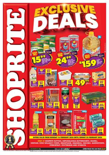 Shoprite catalogue  - 16/02/2026 - 22/02/2026.