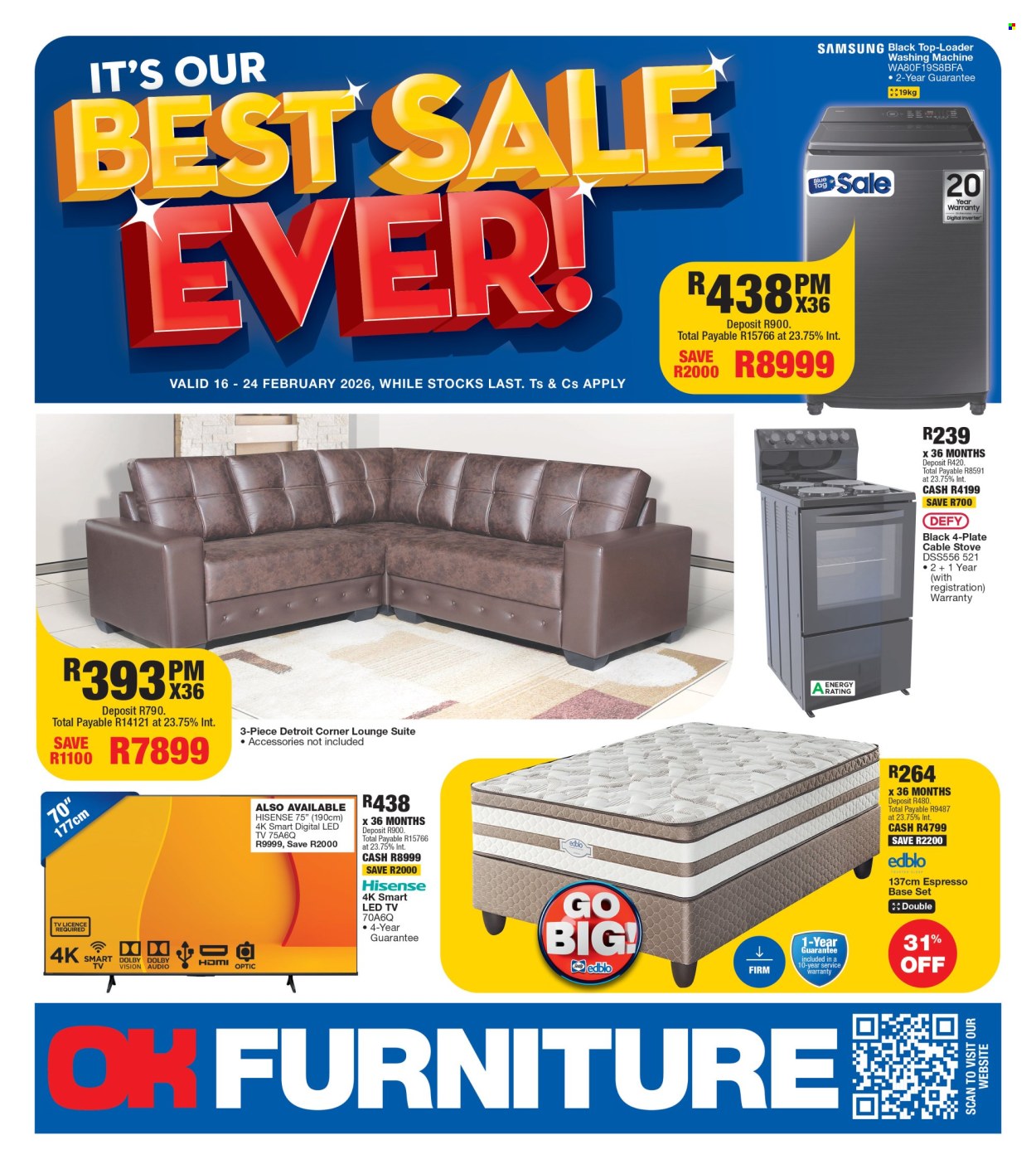 OK Furniture specials - 16/02/2026 - 24/02/2026. Page 1
