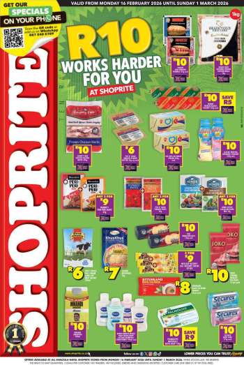 Shoprite catalogue  - 16/02/2026 - 01/03/2026.