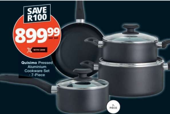 Quisimo Pressed Aluminium Cookware Set - 7-Piece