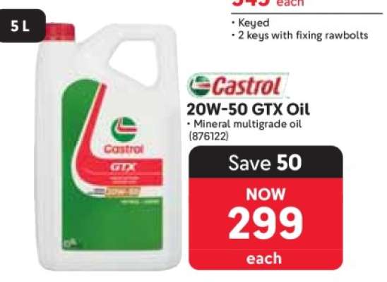 Castrol 20W-50 GTX Oil
