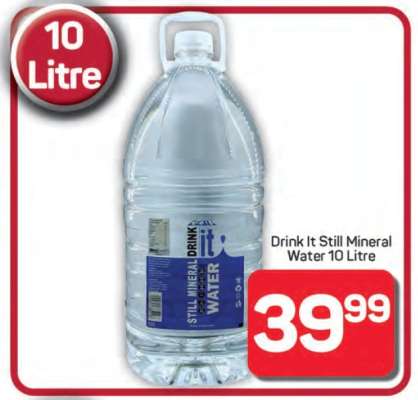 Drink It Still Mineral Water 10 Litre