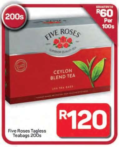 Five Roses Tagless Teabags-200s