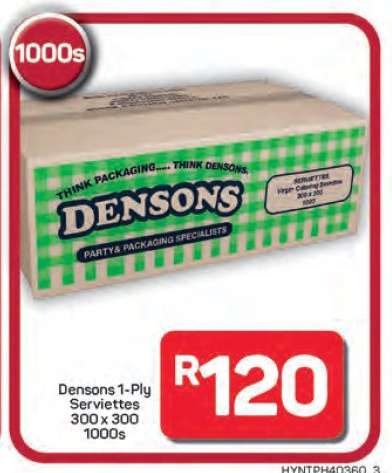 Densons 1-Ply Serviettes