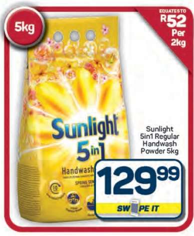 Sunlight 5in1 Regular Handwash Powder 5kg