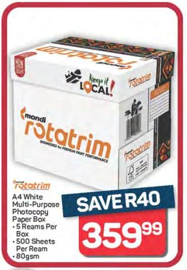 Rotatrim A4 White Multi-Purpose Photocopy Paper Box
