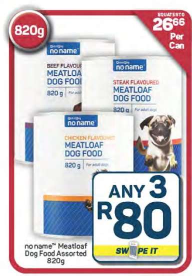 no name Meatloaf Dog Food Assorted 820g