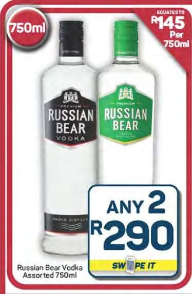 Russian Bear Vodka Assorted 750ml