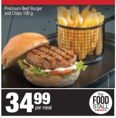 Premium Beef Burger and Chips 100 g