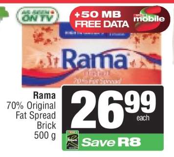 Rama 70% Original Fat Spread Brick