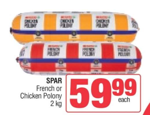 SPAR French or Chicken Polony