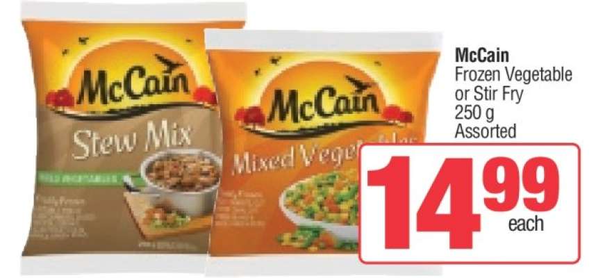 McCain Frozen Vegetable or Stir Fry