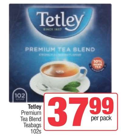 Tetley Premium Tea Blend Teabags 102s
