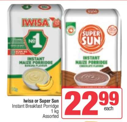 Iwisa or Super Sun Instant Breakfast Porridge