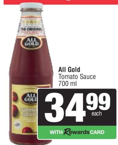 ALL GOLD Tomato Sauce