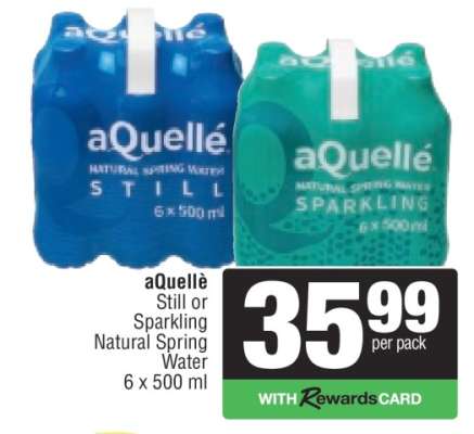 aQuellè Still or Sparkling Natural Spring Water