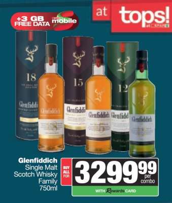 Glenfiddich Single Malt Scotch Whisky Family 750ml